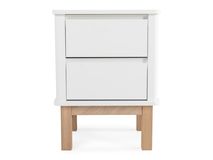 Nachttafel MIKA - Wit/eiken BOP MK NT