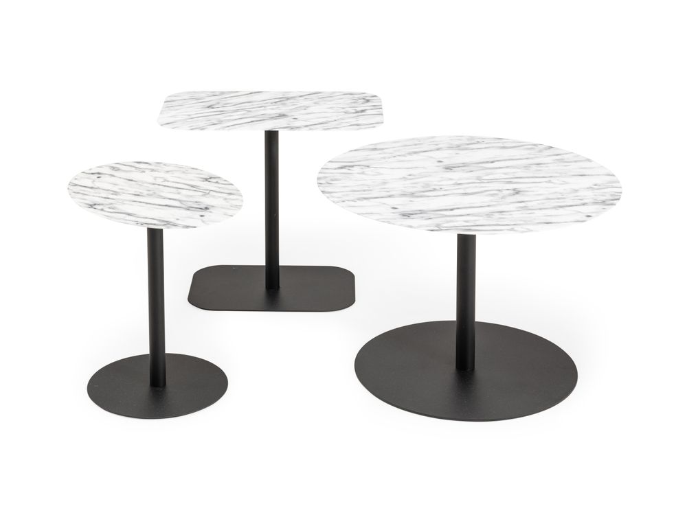 Bijzettafel SNOW - Wit marmer rond ZVR 2300151