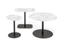 Bijzettafel SNOW - Wit marmer rond ZVR 2300151