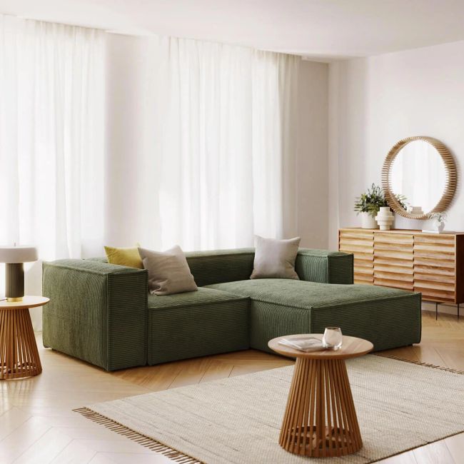 Hoekzetel BLOK - Groen corduroy