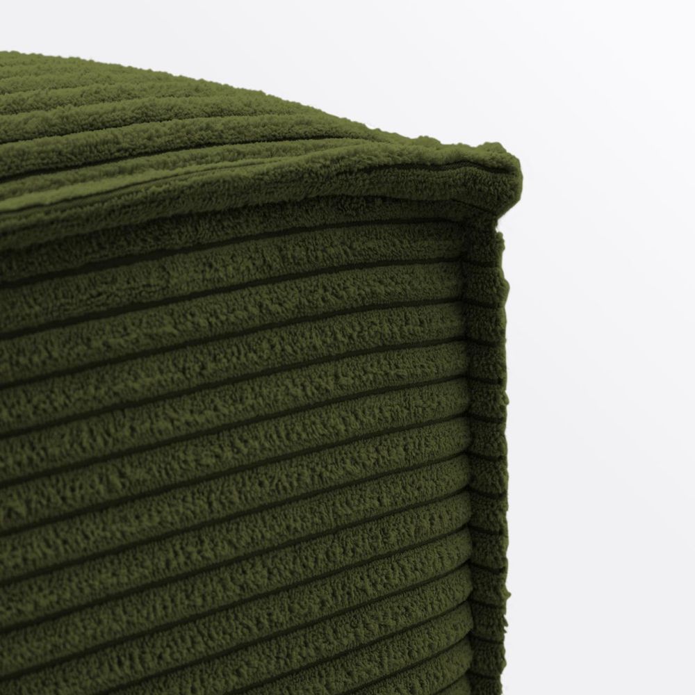 Poef BLOK - Groen corduroy KAV S576LN19