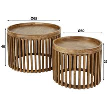 Set van 2 salontafels TWEAK - Mango ZLS 2394-16ZA