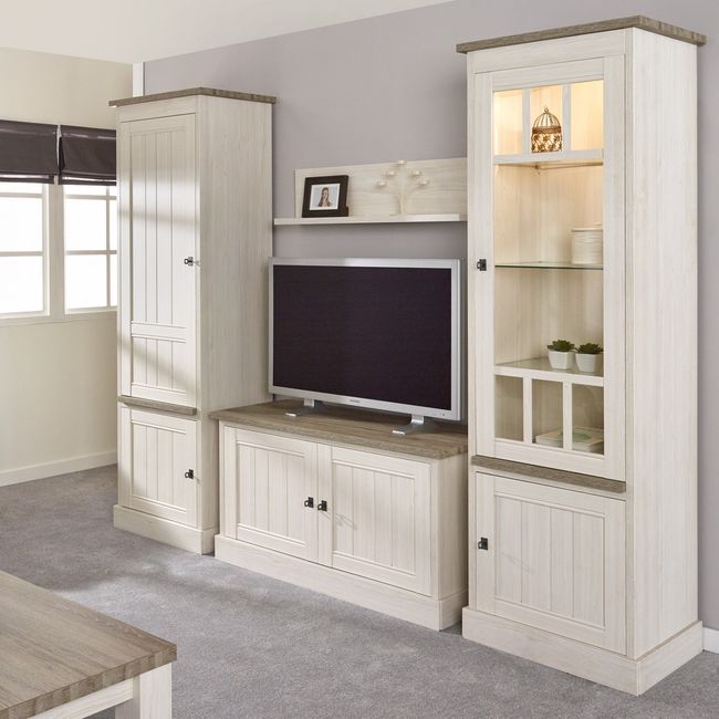 BARKAST SMAL LINKS - Lariks & Crystal Oak Beig