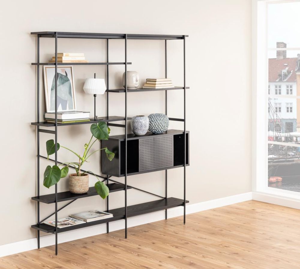 Boekenkast ANGUS - Zwart ACT 000020397