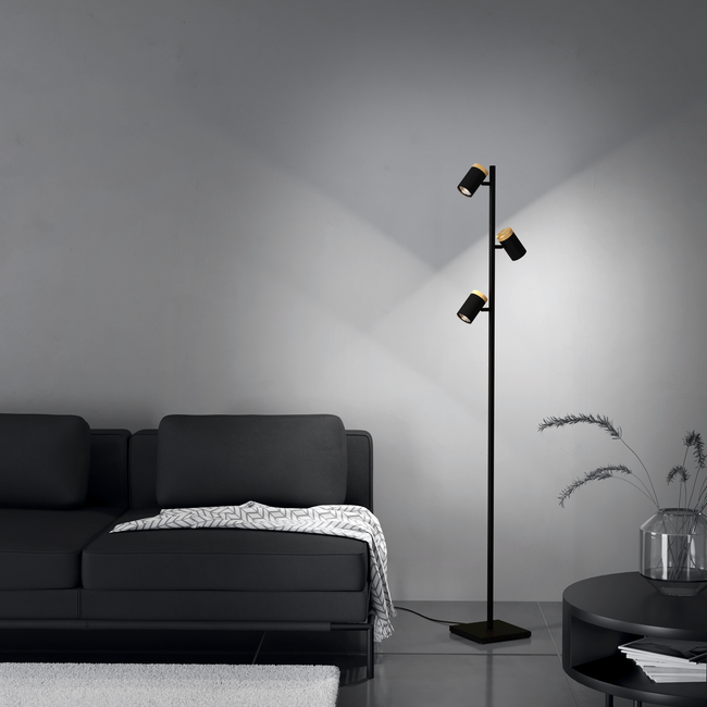 Vloerlamp Cartagena - zwart