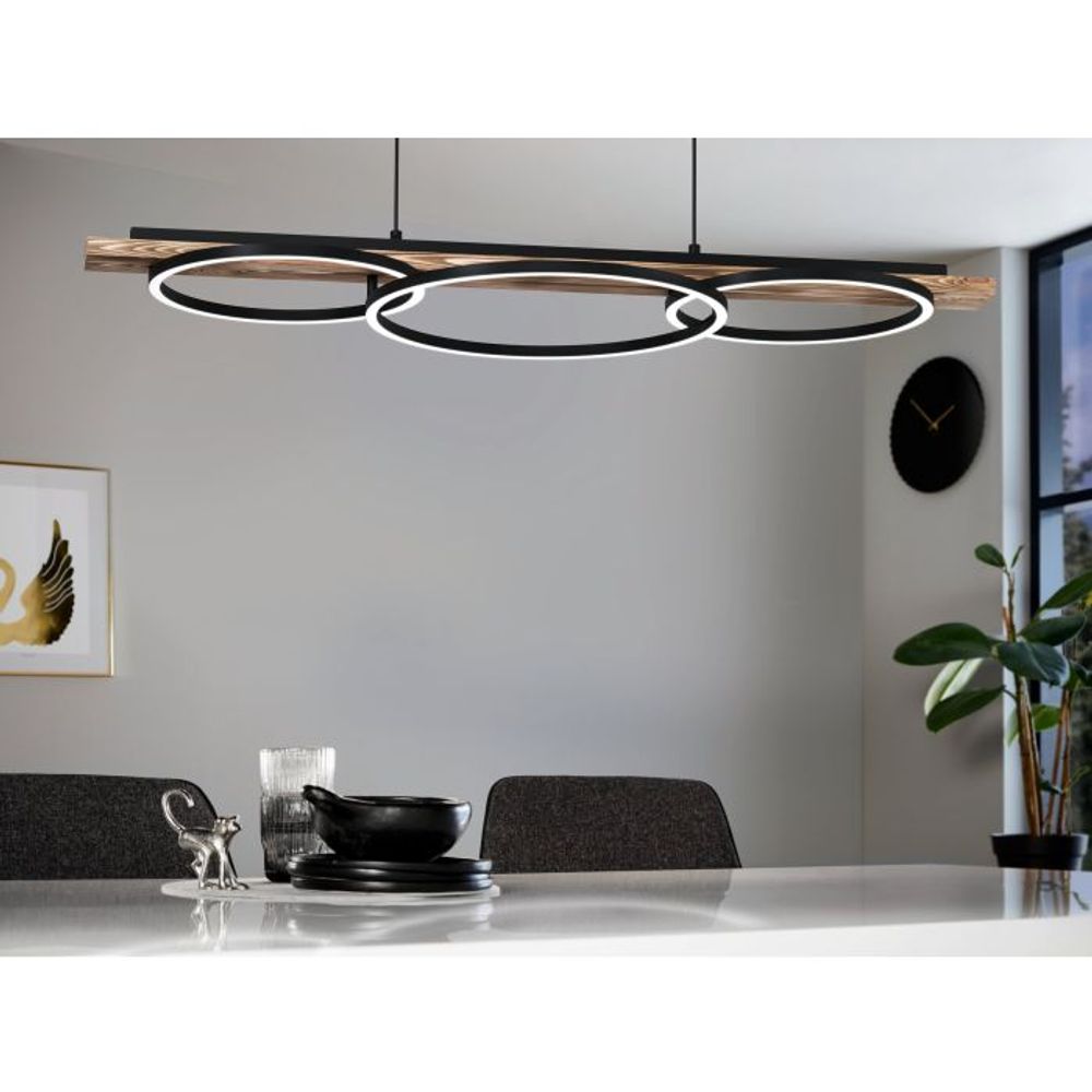 Hanglamp BOYAL - Zwart/Bruin EGL 99624