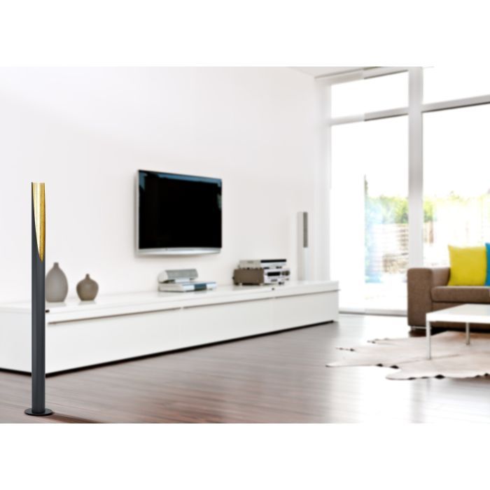 Vloerlamp PREBONE - Zwart/Goud