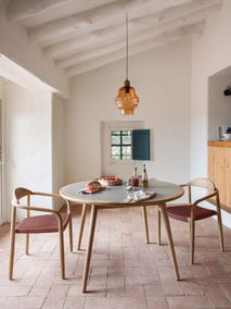 Stoel NINA - Acaciahout / Ecru KAV CC0555J86