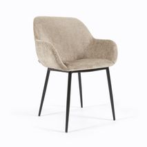 Armstoel KONNA - Beige chenille KAV CC0934BG12