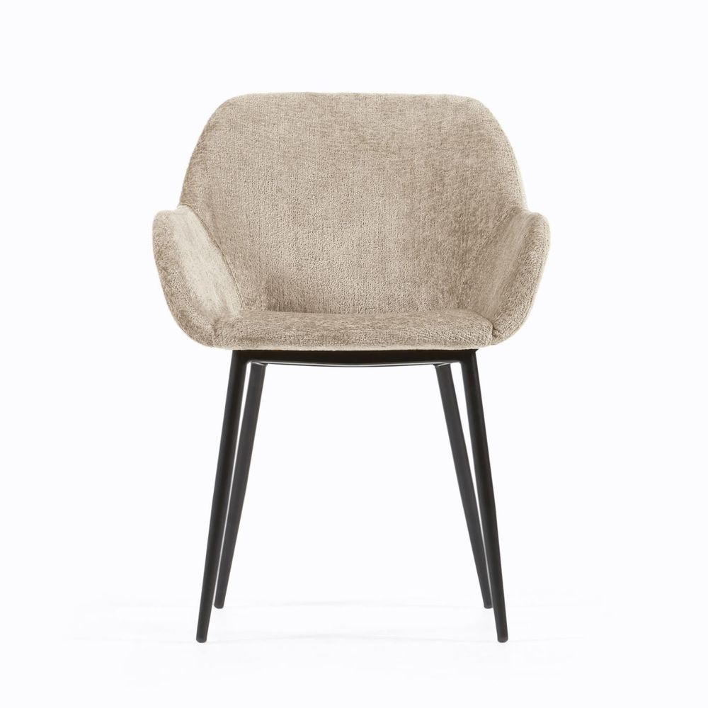 Armstoel KONNA - Beige chenille KAV CC0934BG12