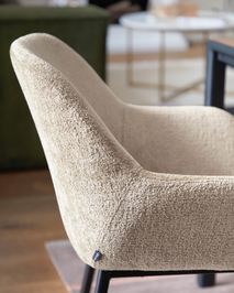 Armstoel KONNA - Beige chenille KAV CC0934BG12