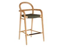 Barstoel SHERYL - Massief eucalyptus/groen KAV CC5080J03