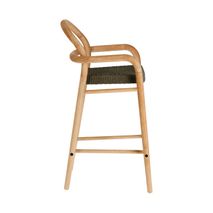 Barstoel SHERYL - Massief eucalyptus/groen KAV CC5080J03