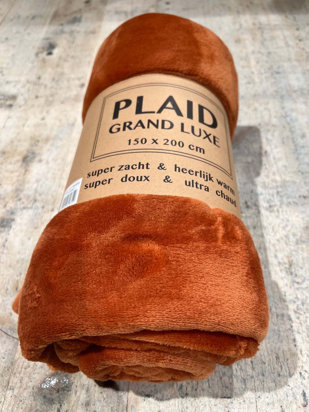 Plaid MICROFIBRE EFFEN - Taupe VDS 8831CO