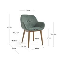 Armstoel KONNA - Groen KAV CC5212KY19