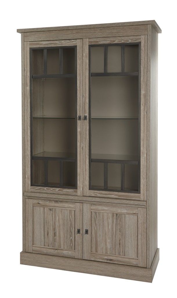 Kast vitrine YORK - Crystal Oak Beige