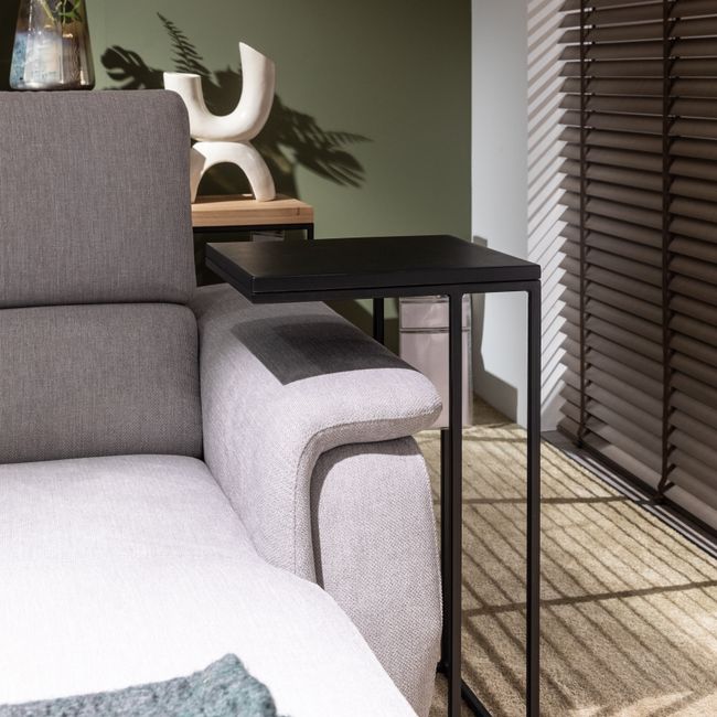 Bijzettafel KUBUS - Zwart metaal