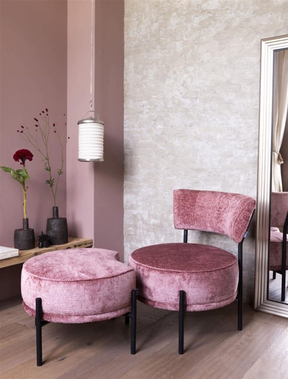 Poef RONDA - Roze CCM 48382ROZ