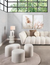 Poef KELLY - Wit CCM 48405CRE