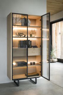 Vitrine MODALI - Eikenfineer Onyx XOO 45882-NAT