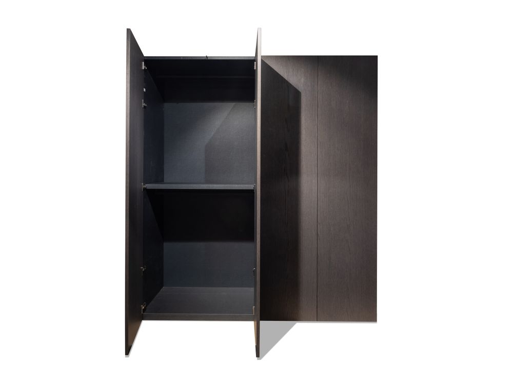 Draaideurkast ALPHA - Donkergrijs eikenfineer NVM 9908149