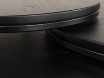 Set van 3 salontafels GLASGOW - Black Matte FDF-18-000064