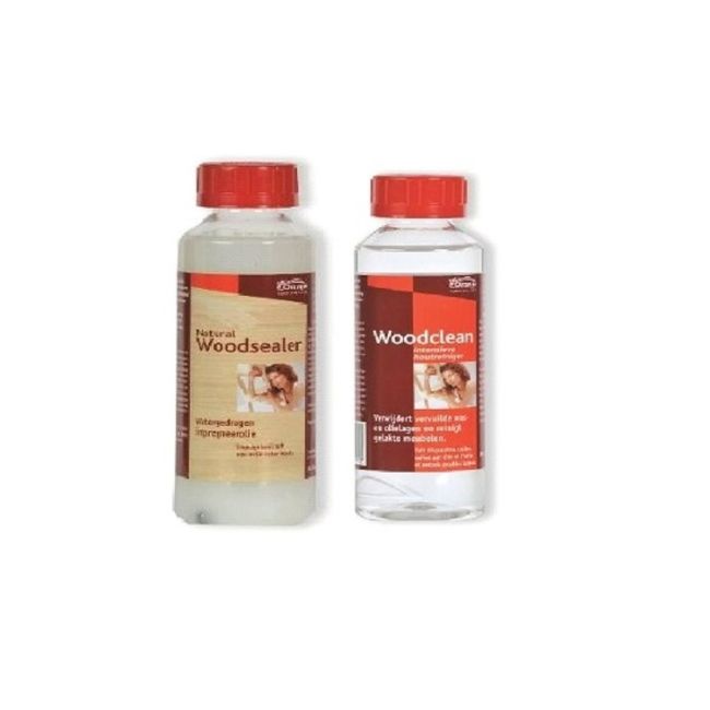 Natural Woodsealer + Woodclean kit voor onbehandel
