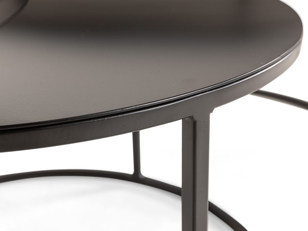 Set van 3 salontafels KUBUS - Zwart FDF KU SA RON3-ZW