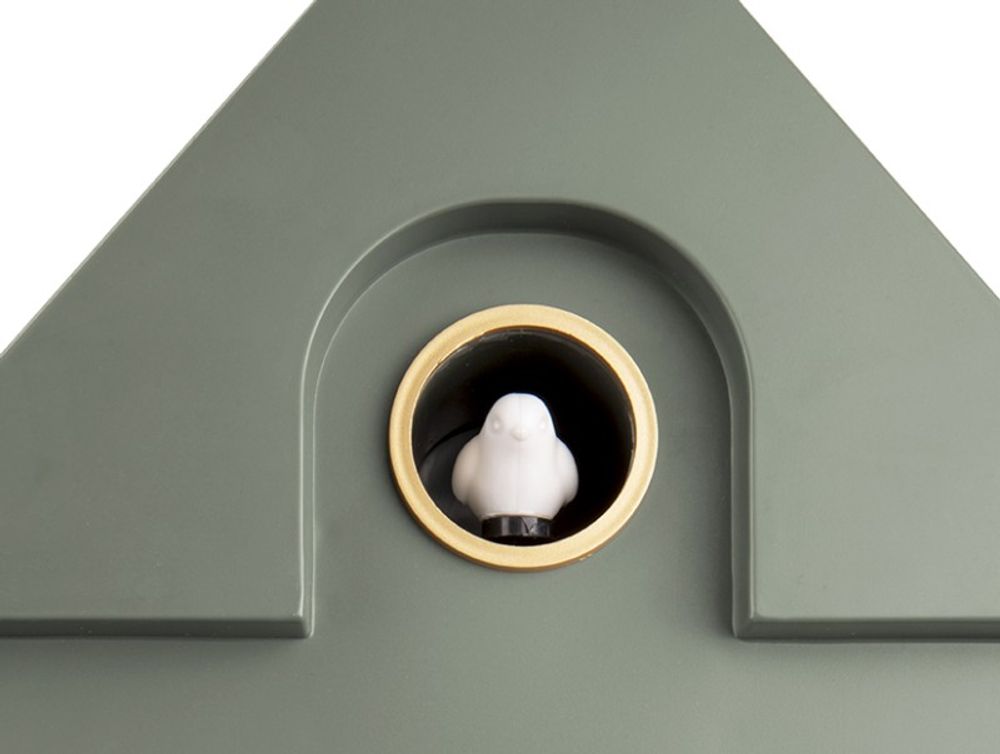 Muurklok MODERN CUCKOO - Zwart PST KA5768GR