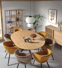 Uitschuifbare eetkamertafel DUNES - Mountain Ash DEZ-46-000004