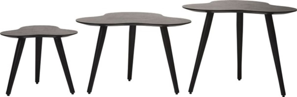 Set 3 bijzettafels CAS - Antraciet CCM 48063ANT
