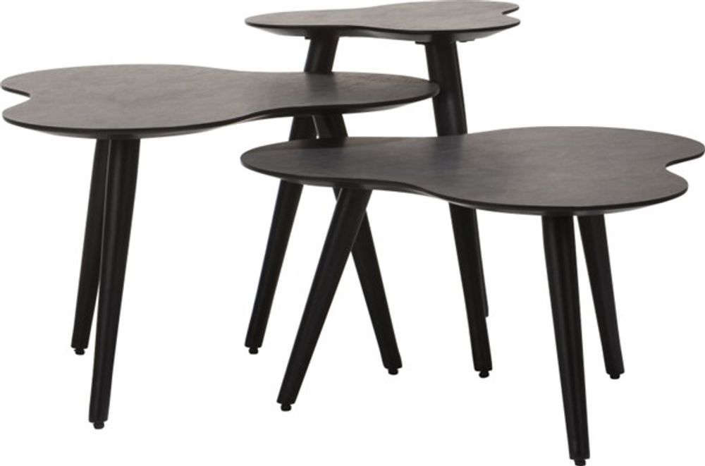 Set 3 bijzettafels CAS - Antraciet CCM 48063ANT