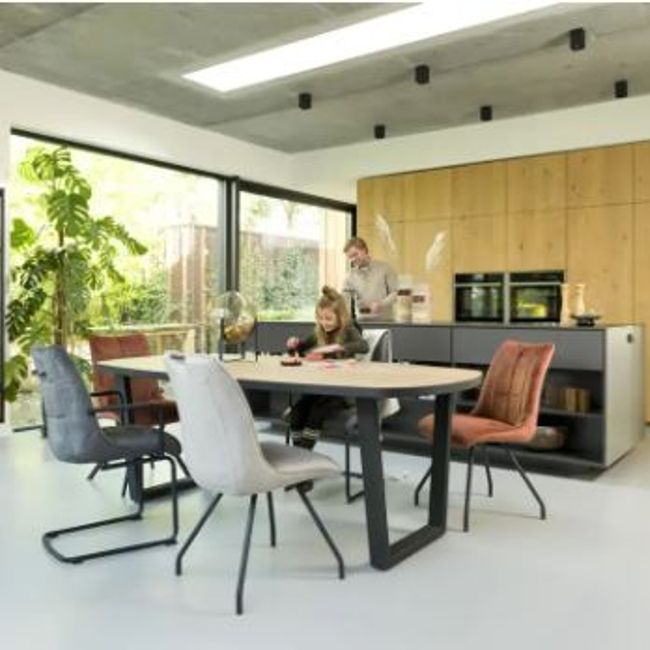 Eetkamerstoel MICHIEL - Lichtgrijs