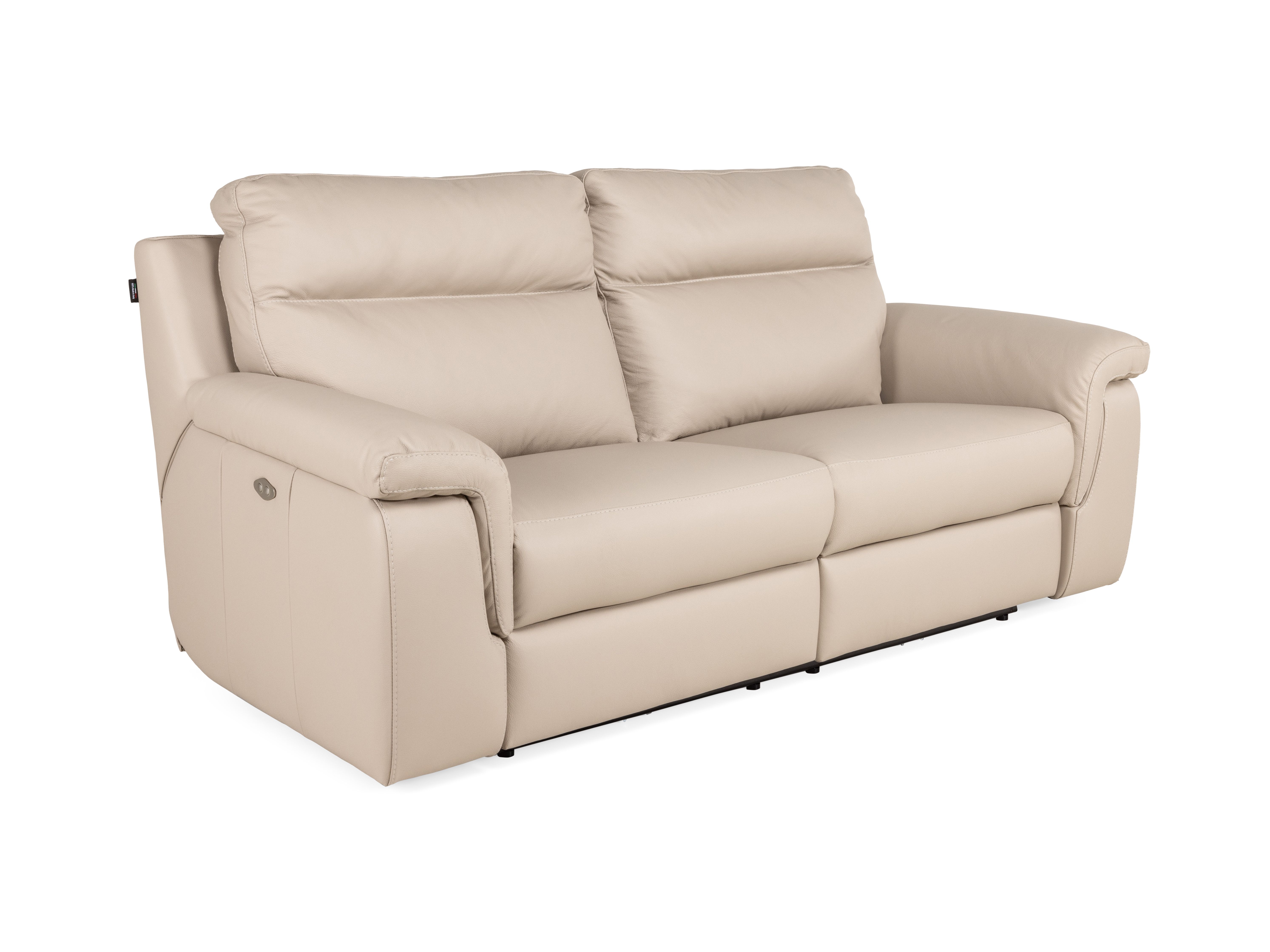 3-zit met 2 elektr. relaxen ALAN - Beige leder