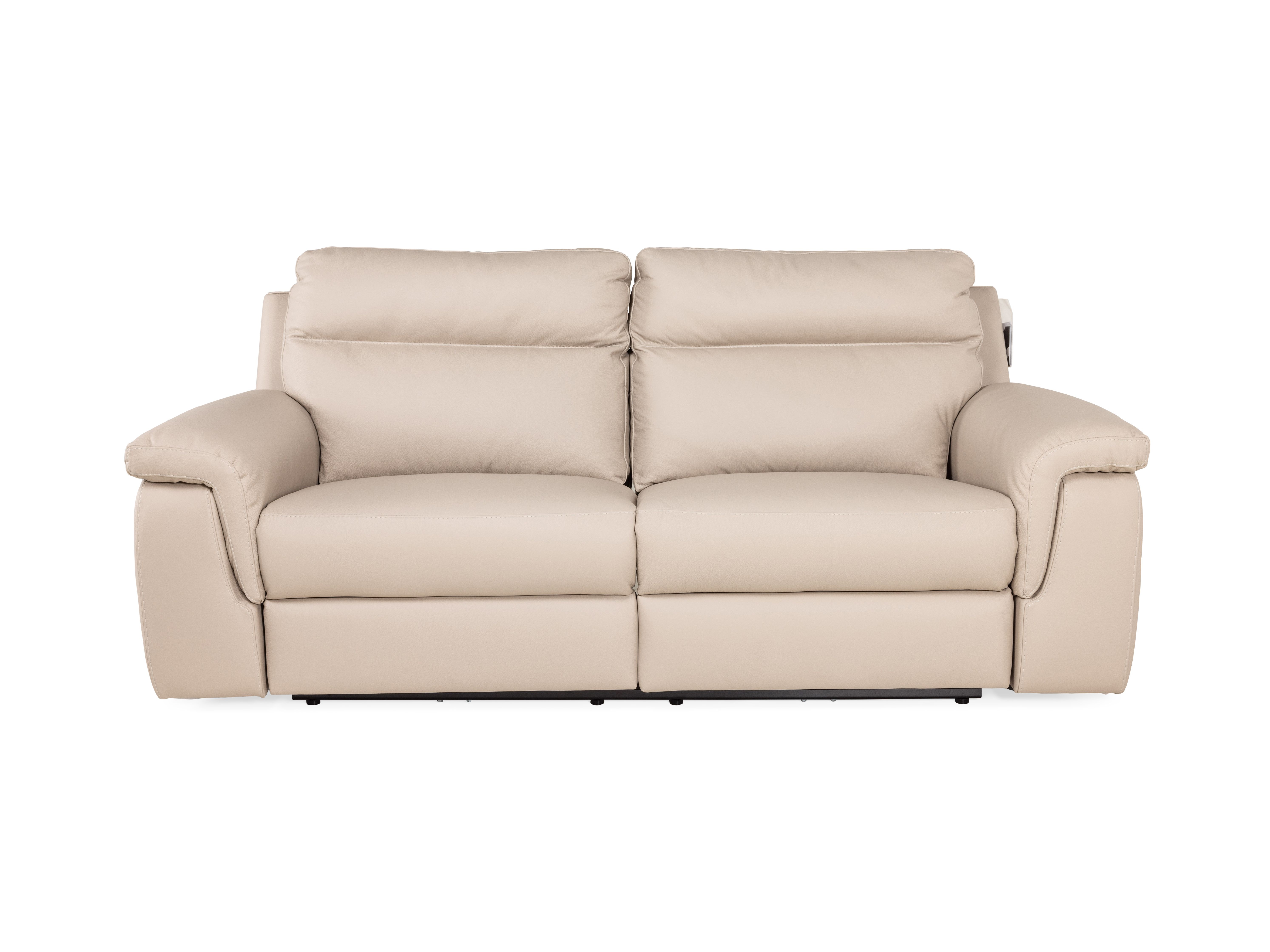 3-zit met 2 elektr. relaxen ALAN - Beige leder