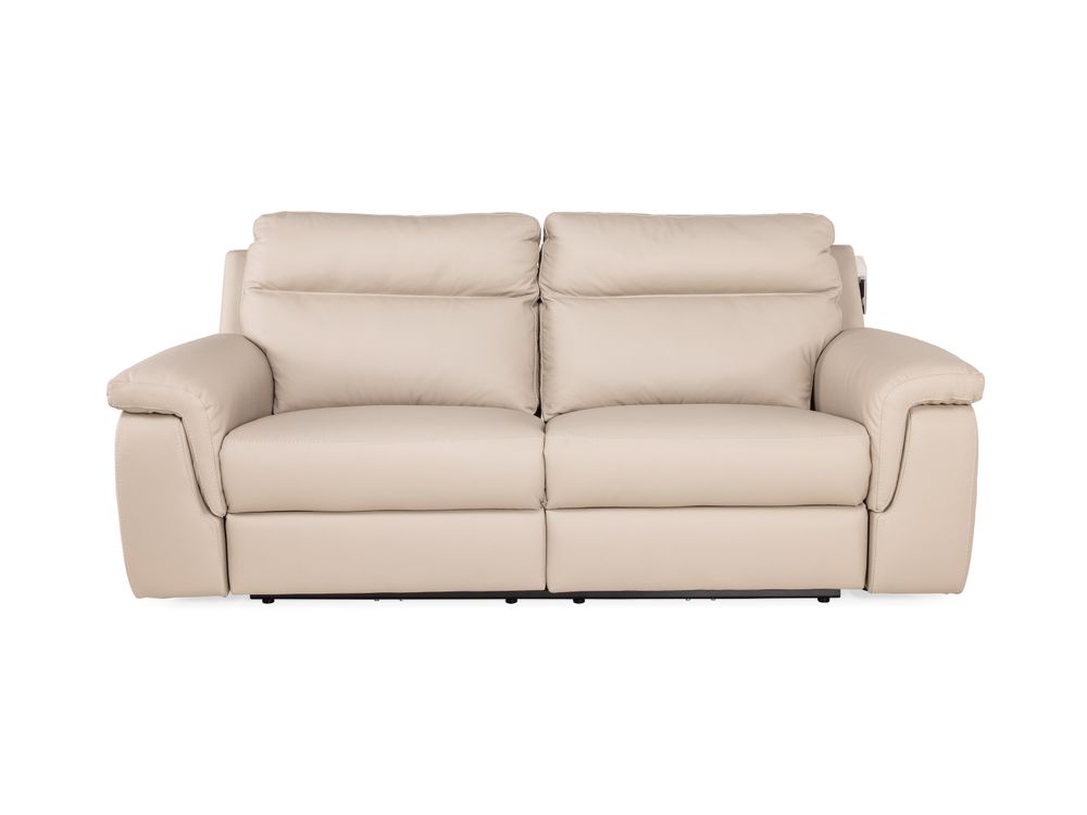 3-zit met 2 elektr. relaxen ALAN - Beige leder NIC-2-000006-F352