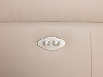 3-zit met 2 elektr. relaxen ALAN - Beige leder NIC-2-000006-F352