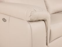 3-zit met 2 elektr. relaxen ALAN - Beige leder NIC-2-000006-F352