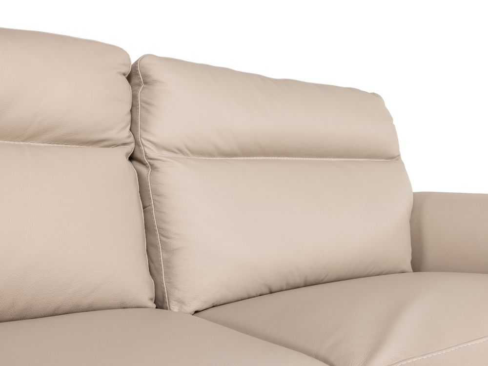 3-zit met 2 elektr. relaxen ALAN - Beige leder NIC-2-000006-F352