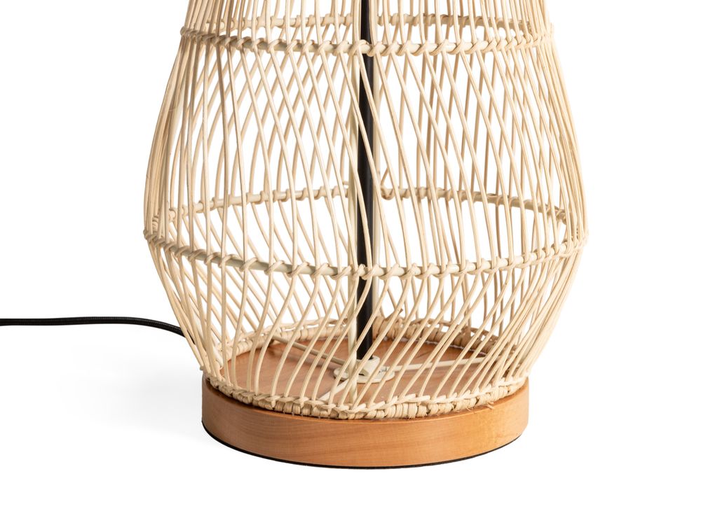 Vloerlamp SURYA groot - Rotan/hout PMX 39821-WHI-15