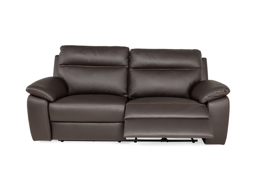 3-zit met 2 elektr. relaxen NEW YORK - Bruin leder NIC-3-000006-T91