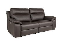 3-zit met 2 elektr. relaxen NEW YORK - Bruin leder NIC-3-000006-T91