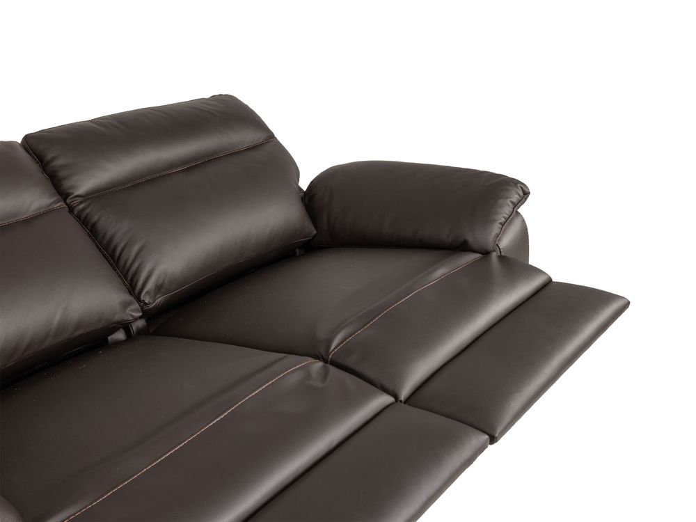 3-zit met 2 elektr. relaxen NEW YORK - Bruin leder NIC-3-000006-T91