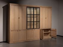 Vitrinekast incl. led BRIGHTON - Smoked oak FDF-7-000149