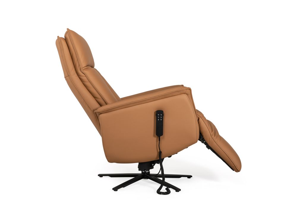 Elektrische relaxfauteuil PANDORA - Cognac leder C-MED-14-002
