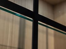 Vitrinekast incl. led BRIGHTON - Smoked oak FDF-7-000149