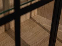 Vitrinekast incl. led BRIGHTON - Smoked oak FDF-7-000149