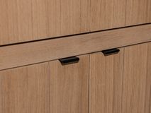 Vitrinekast incl. led BRIGHTON - Smoked oak FDF-7-000149