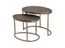 Set van 2 bijzettafels BODILE - Bruin CCM 48473KOP