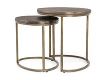 Set van 2 bijzettafels BODILE - Bruin CCM 48473KOP